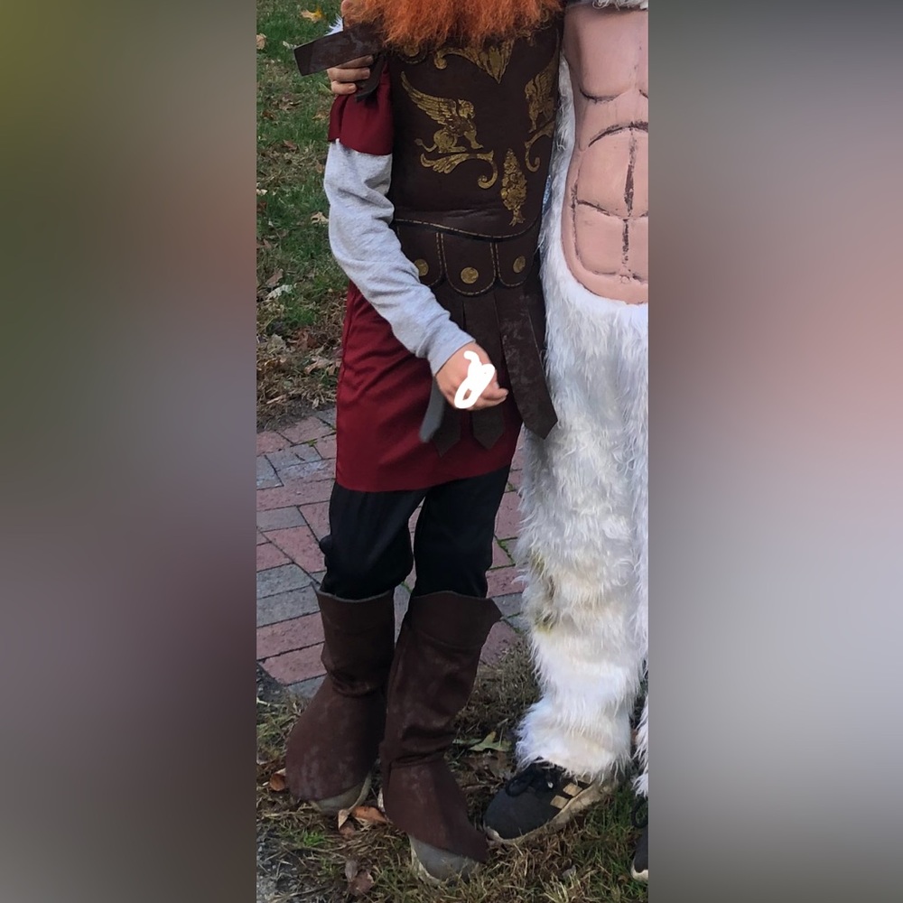 Kids Medieval Knight / Viking Costume - Brown and Gold